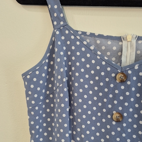 Women Button-Down Dress - Blue, Size M - Picture 4 of 13